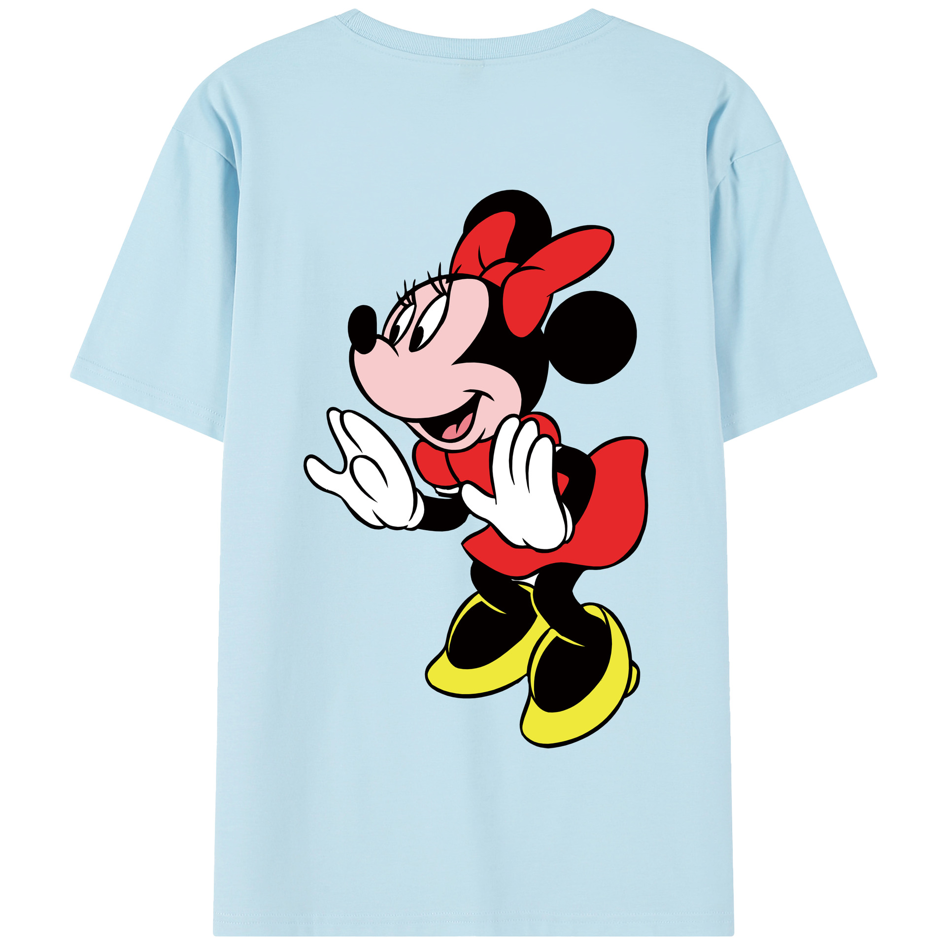 （画像用） ミッキーマウス Mickey Mouse 綿100％半袖Tシャツ（背面プリント）